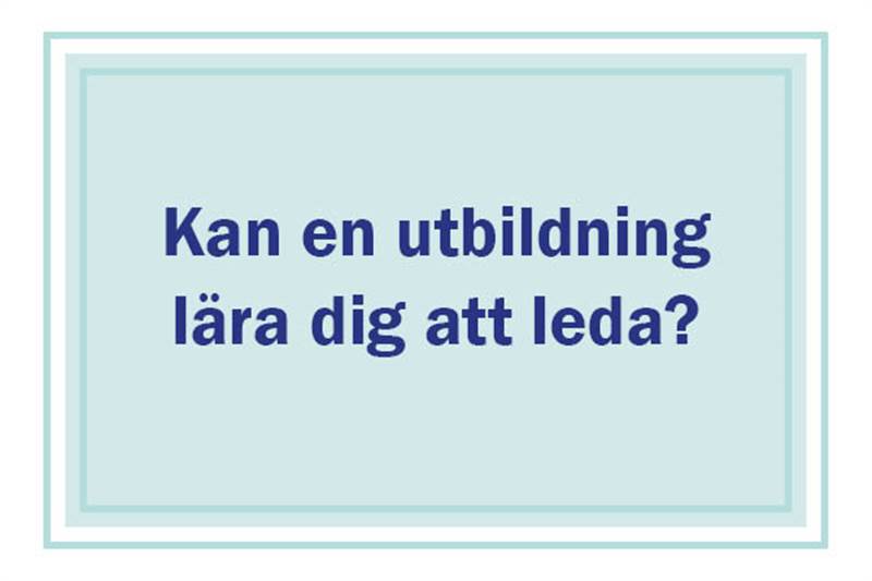 Utbildning lär dig att leda